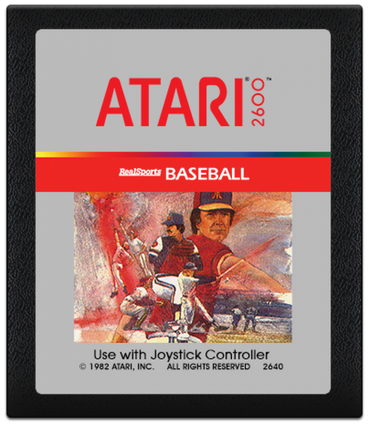 RealSports Baseball cartridge art for Atari 2600 video game