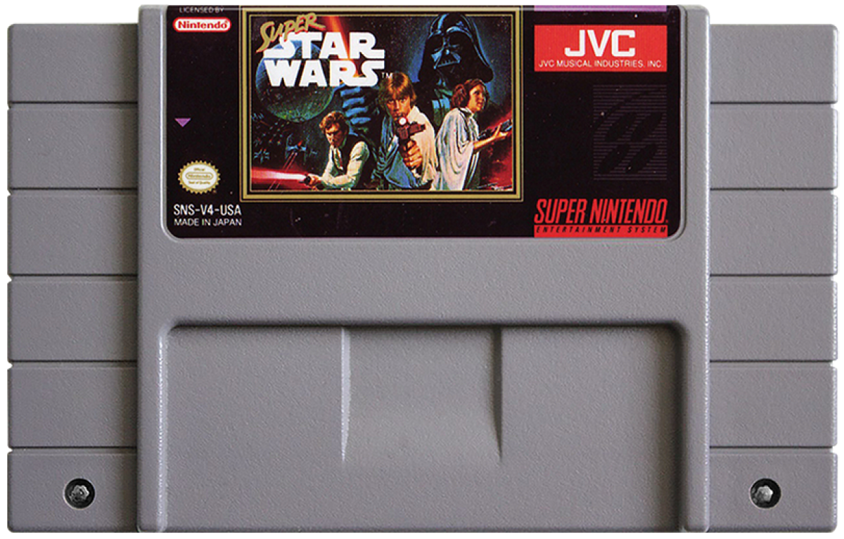 Super Star Wars cartridge for Super Nintendo Entertainment System (SNES) retro video game 