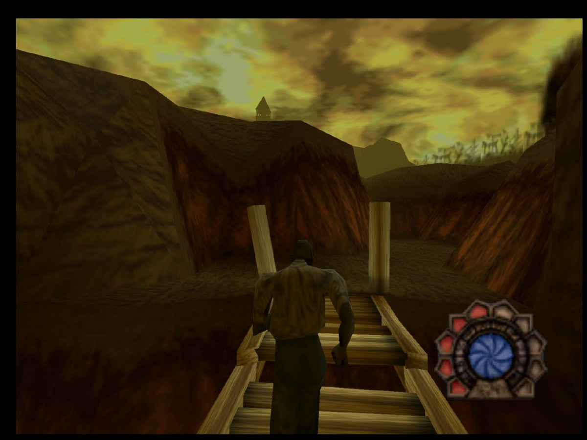 Shadow Man Nintendo 64 N64 video game, game only cartridge, dark action adventure, horror-themed gameplay, classic console title gameplay screenshot