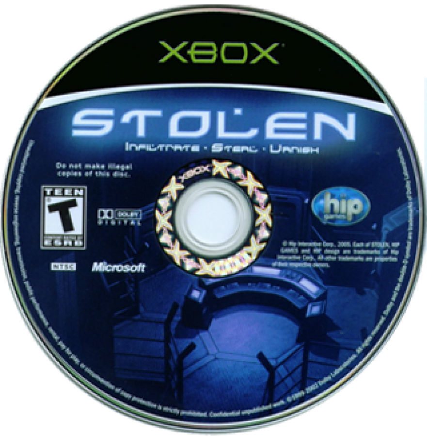 Stolen disc for Xbox (XBOX) video game