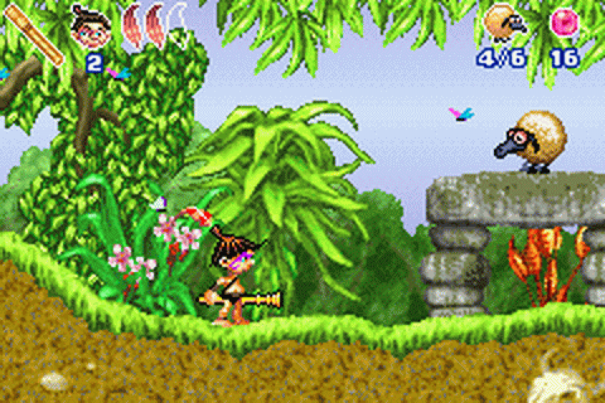 Game Boy Advance Tak and the Power of Juju adventure platformer game gameplay