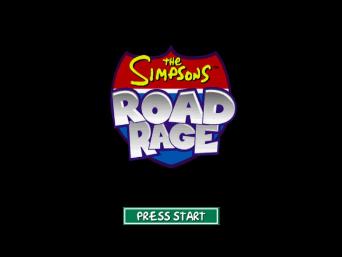 The Simpsons: Road Rage [Greatest Hits] – PlayStation 2 (PS2) video game title screen, arcade driving action.