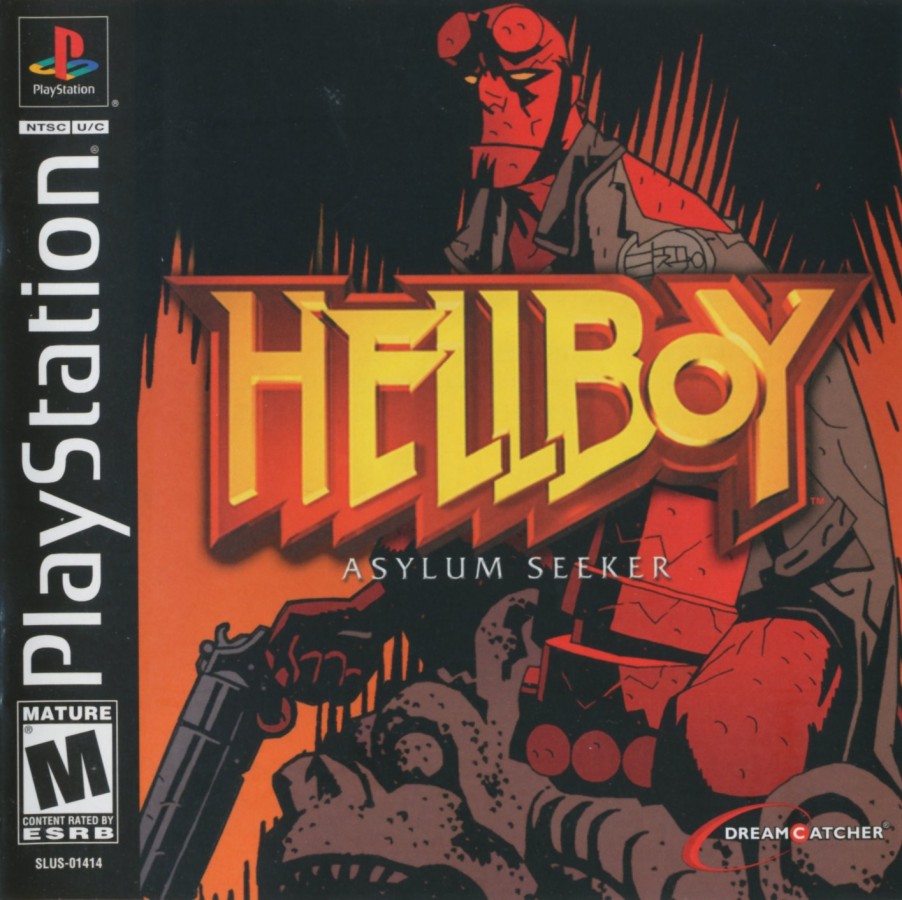 Hellboy: Asylum Seeker retro supernatural action adventure game for PlayStation 1 (PS1) cover art