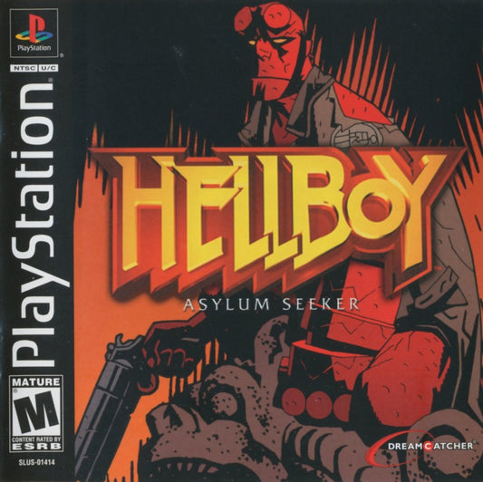 Hellboy: Asylum Seeker retro supernatural action adventure game for PlayStation 1 (PS1) cover art