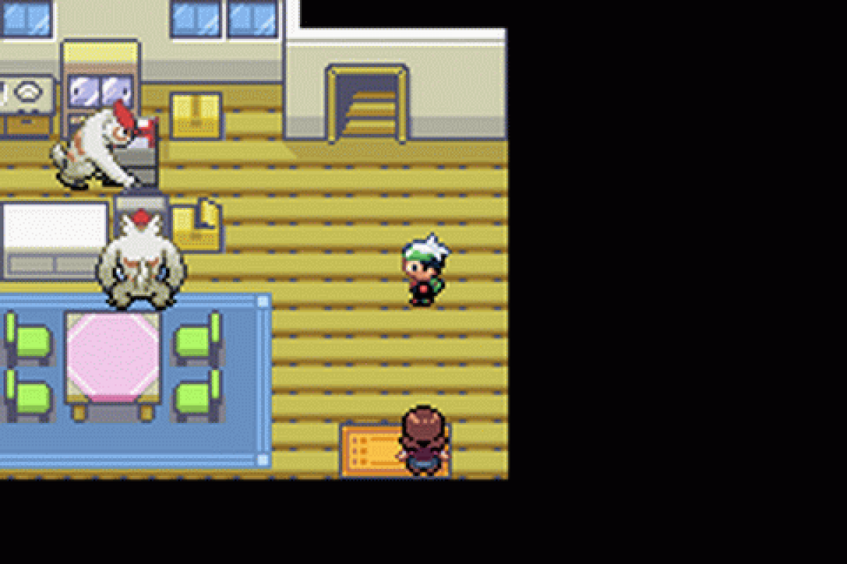 Pokemon: Emerald gameplay art for Game Boy Advance (GBA) video game