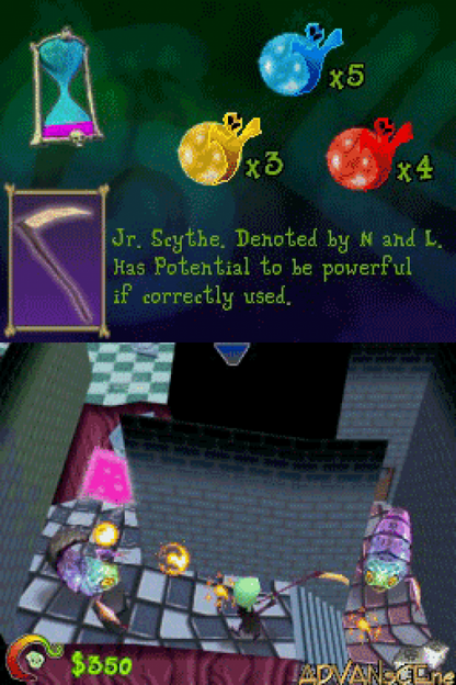 Death Jr. & the Science Fair of Doom gameplay for Nintendo DS (DS) action platforming video game