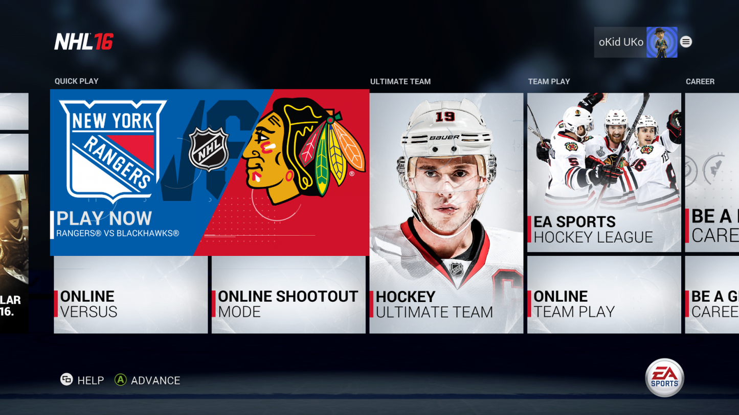 NHL 16 gameplay for Xbox One (XONE) sports hockey video game