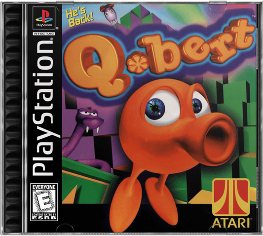 Q*bert cover art for PlayStation 1 (PS1) video game