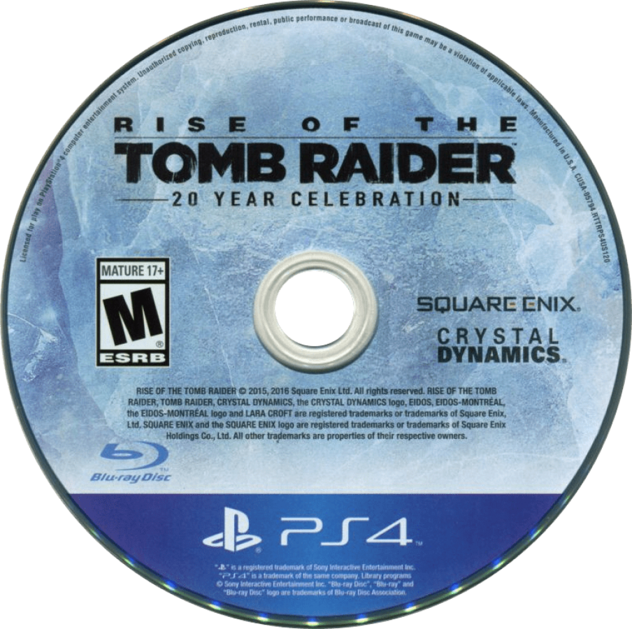 Rise of the Tomb Raider [20th Anniversary Celebration] – PlayStation 4 (PS4) video game disc, action-adventure