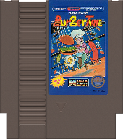 BurgerTime cartridge for Nintendo Entertainment System (NES) retro video game