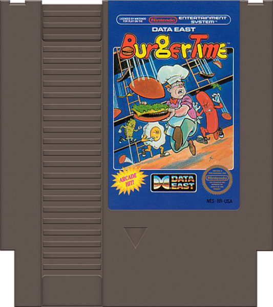 BurgerTime cartridge for Nintendo Entertainment System (NES) retro video game