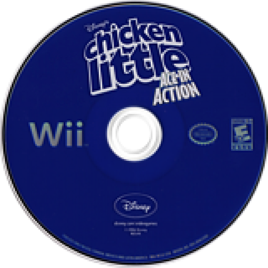 Chicken Little Ace in Action Nintendo Wii for retro video game enthusiasts featuring action flight and ground combat gameplay cinematic movie tie in missions cartoon styled characters aerial dogfighting mechanics platforming sections and collectible gaming appeal disc