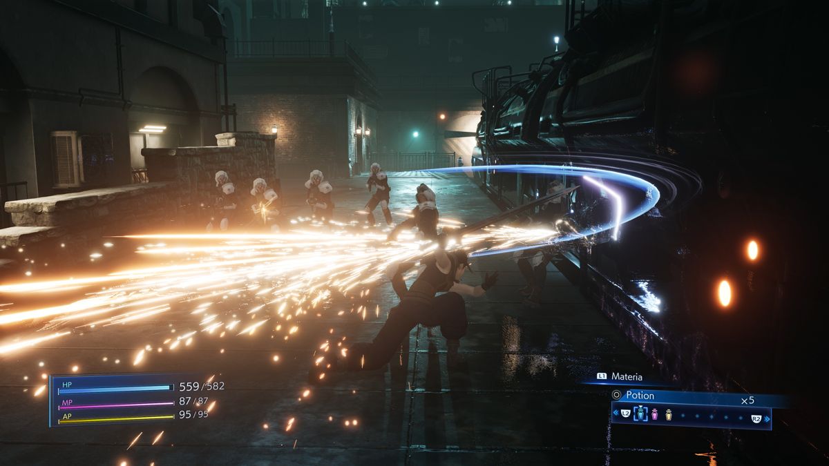 Crisis Core: Final Fantasy VII Reunion gameplay for PlayStation 5 (PS5) action RPG video game