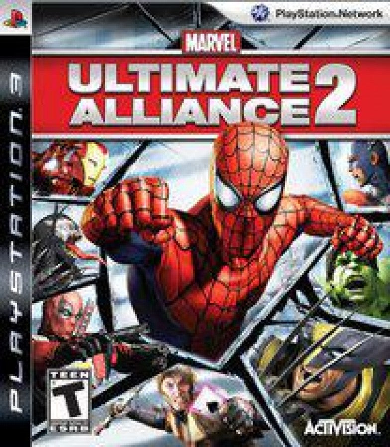 Marvel Ultimate Alliance 2 cover art for Playstation 3 (PS3) superhero video game