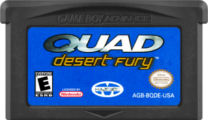 Quad Desert Fury game cartridge for Game Boy Advance (GBA) video game