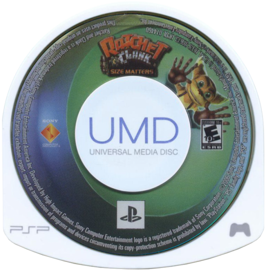 Ratchet and Clank: Size Matters disc for PlayStation Portable (PSP) action platformer game
