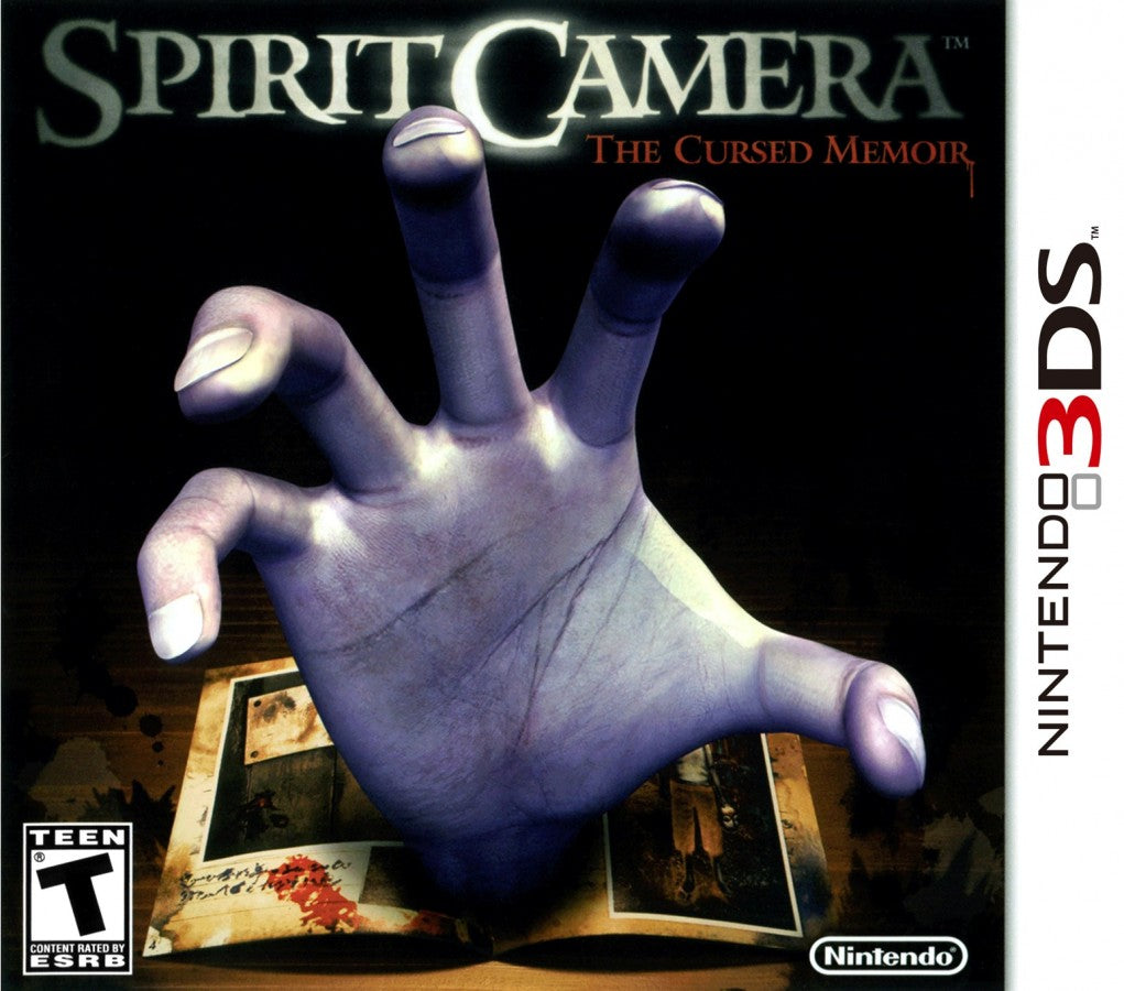 Spirit Camera The Cursed Memoir Nintendo 3DS game featuring augmented reality horror gameplay, puzzle solving, and ghost hunting using the system’s camera for immersive storytelling cover