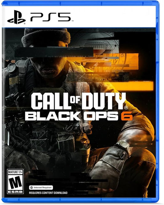 Call of Duty: Black Ops 6 for PlayStation 5 with modern military action and cinematic campaign theme front cover