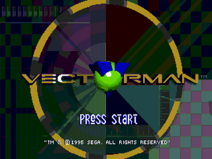 Vectorman title screen for Sega Genesis (GEN) video game