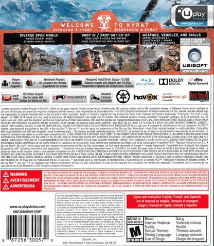 Far Cry 4 [Limited Edition] back cover art for PlayStation 3 (PS3) video game