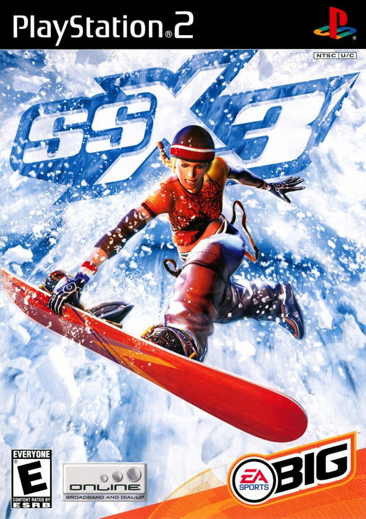 SSX 3 retro PlayStation 2 video game SSX 3 snowboarding sports extreme sports racing tricks open mountain multiplayer console title PlayStation 2 release cover art