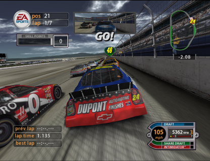 NASCAR Thunder 2003 gameplay for GameCube (GC) sports racing video game