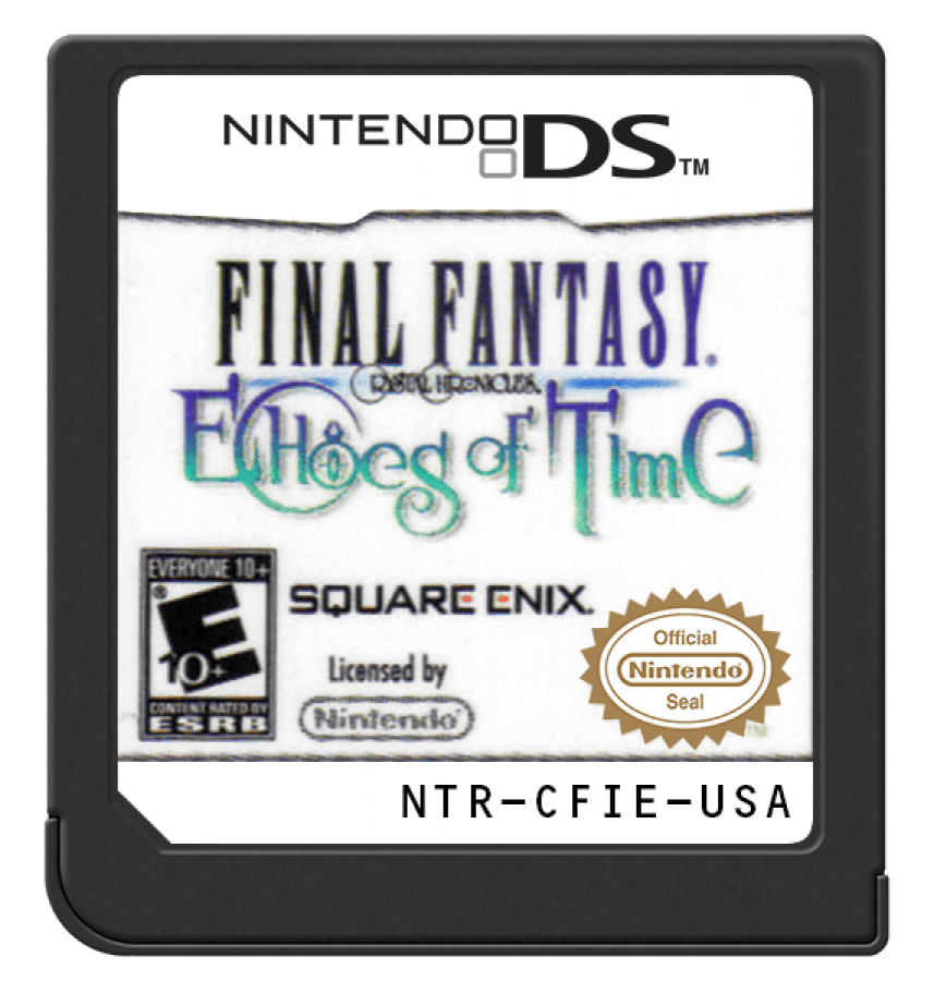 Final Fantasy Crystal Chronicles Echoes of Time Nintendo DS game featuring action RPG gameplay with real time combat dungeon exploration character customization and cooperative multiplayer in the Final Fantasy Crystal Chronicles universe cartridge 