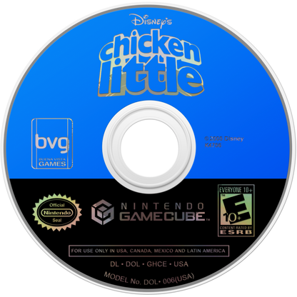 Disney Chicken Little disc for GameCube (GC) action-adventure platformer video game