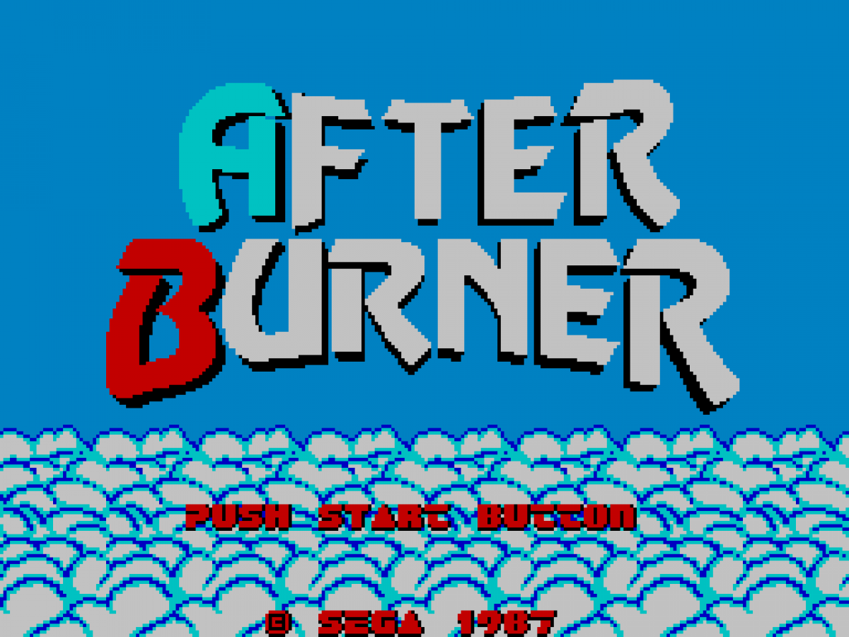 After Burner – Sega Master System (SMS) gameplay for arcade-style flight combat video game