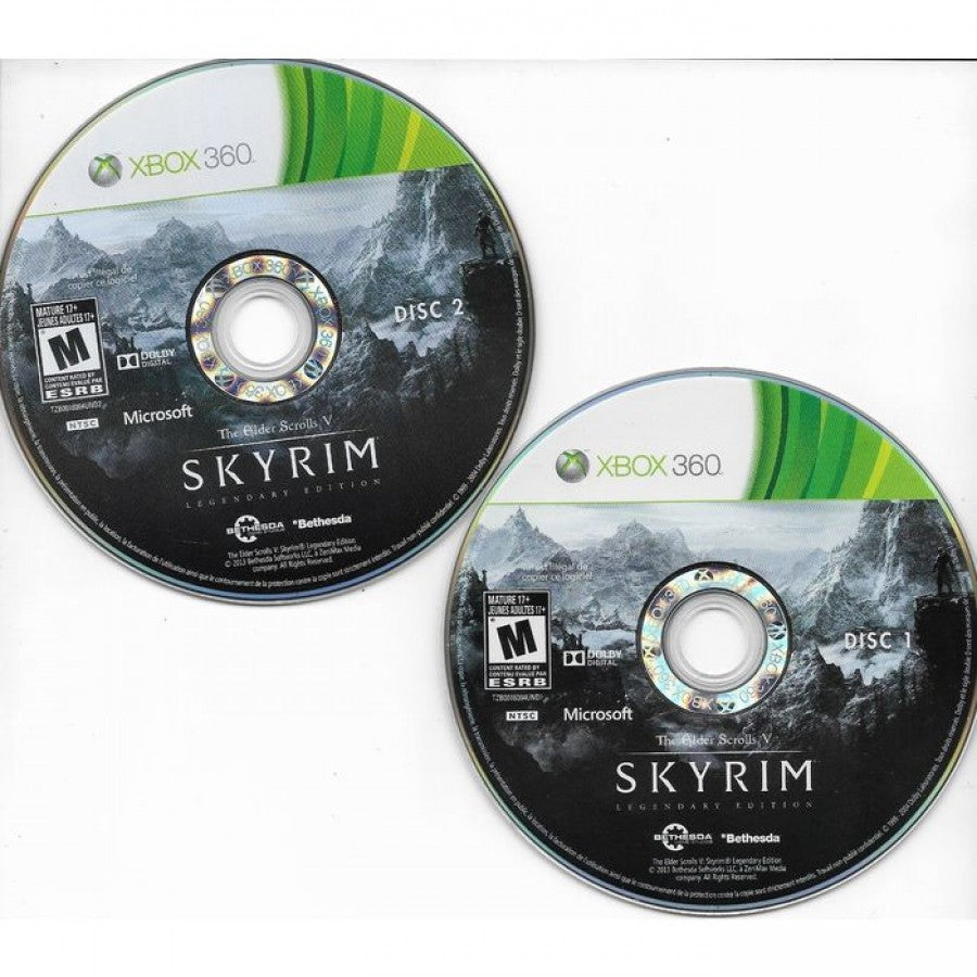 The Elder Scrolls V: Skyrim [Legendary Edition] disc art for Xbox 360 (X360) video game
