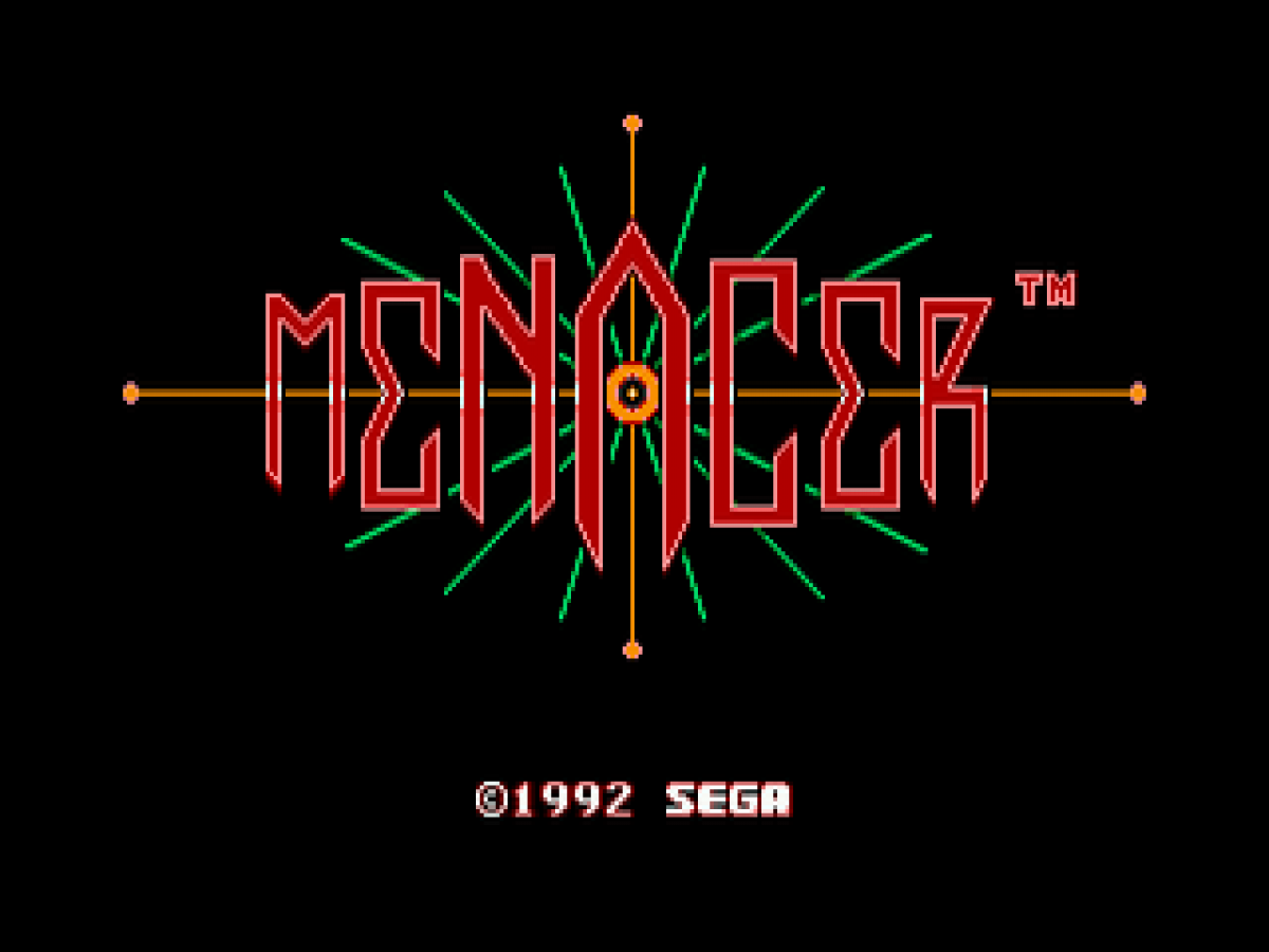 Menacer: 6 Game Cartridge title screen art for Sega Genesis (GEN) video game
