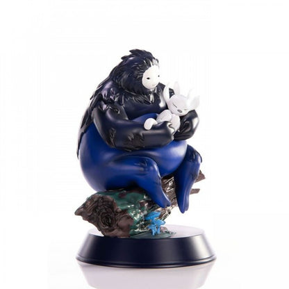 Ori and Naru Statue collectible Ori and the Blind Forest figure featuring Ori and Naru character designs detailed sculpted figures emotional woodland scene premium construction display base collectible video game merchandise and high end collector display appeal side view