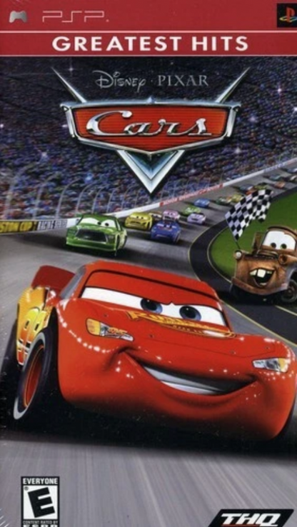 Disney Pixar Cars [Greatest Hits] – PlayStation Portable (PSP) cover art for racing adventure video game