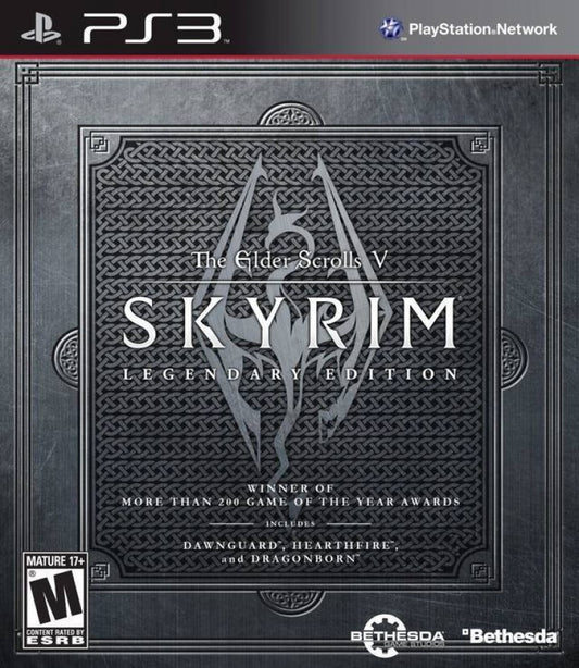 The Elder Scrolls V Skyrim Legendary Edition cover art for PlayStation 3 PS3 video game