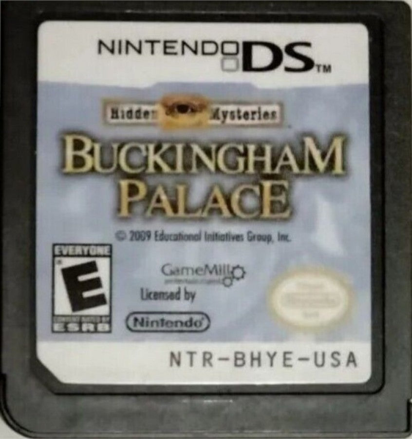 Hidden Mysteries Buckingham Palace Nintendo DS for puzzle adventure video game fans featuring hidden object gameplay royal palace exploration historical mysteries artifact discovery touch screen controls challenging puzzles investigation gameplay educational entertainment collectible gaming appeal game cartridge