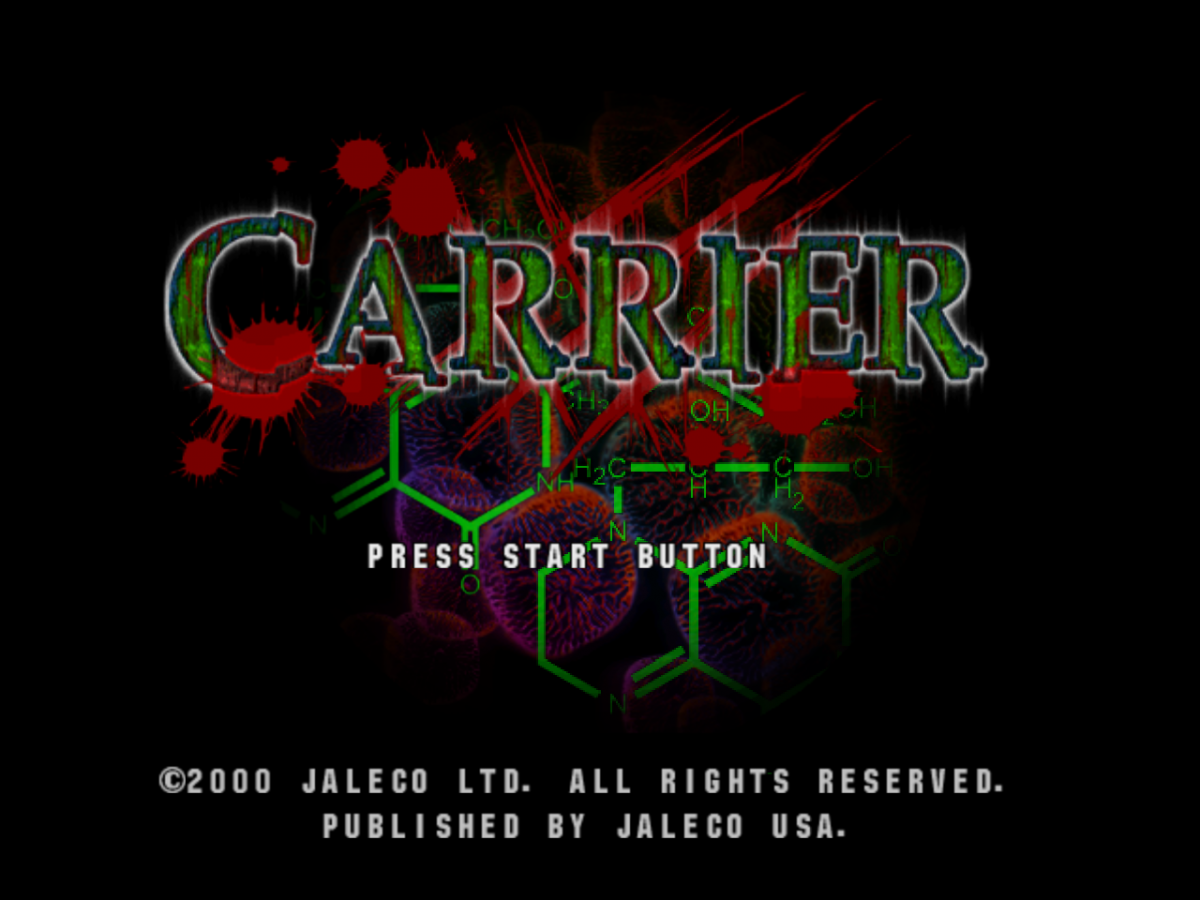 Carrier Sega Dreamcast retro video game survival horror title screen