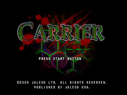 Carrier Sega Dreamcast retro video game survival horror title screen