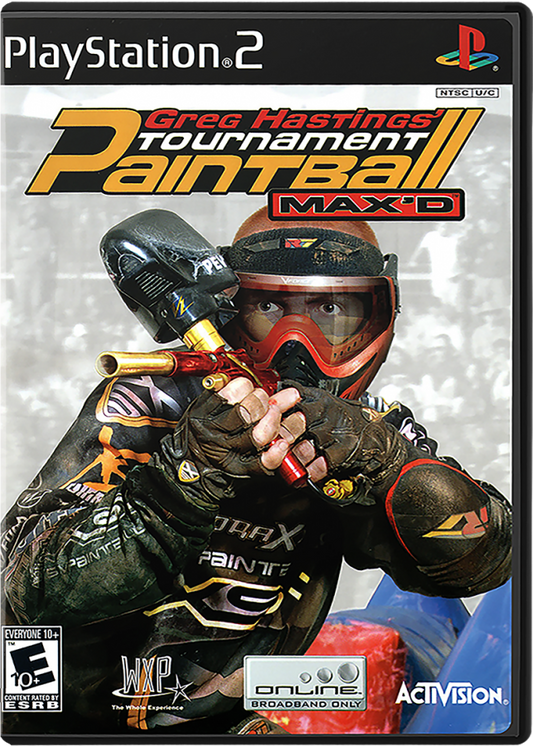 Greg Hastings’ Tournament Paintball Max’d cover art for PlayStation 2 (PS2) video game