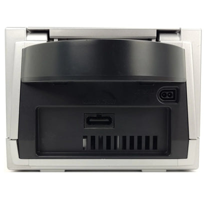 Platinum Nintendo GameCube rear view showing back connection ports.