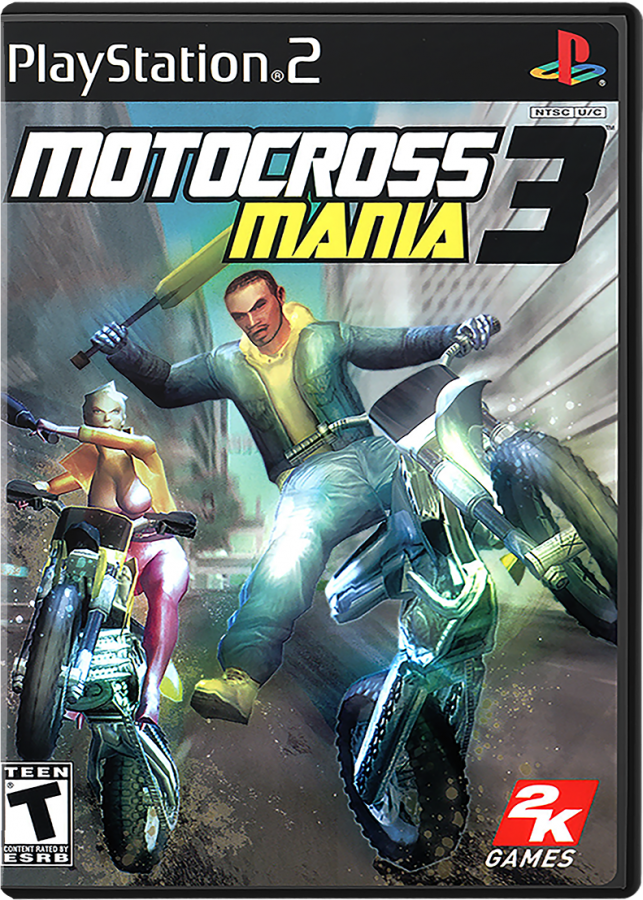 Motocross Mania 3 – PlayStation 2 (PS2) motocross racing video game cover art