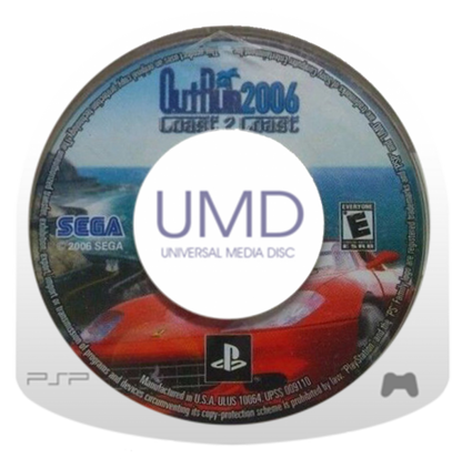 OutRun 2006: Coast 2 Coast disc for PlayStation Portable (PSP) racing game