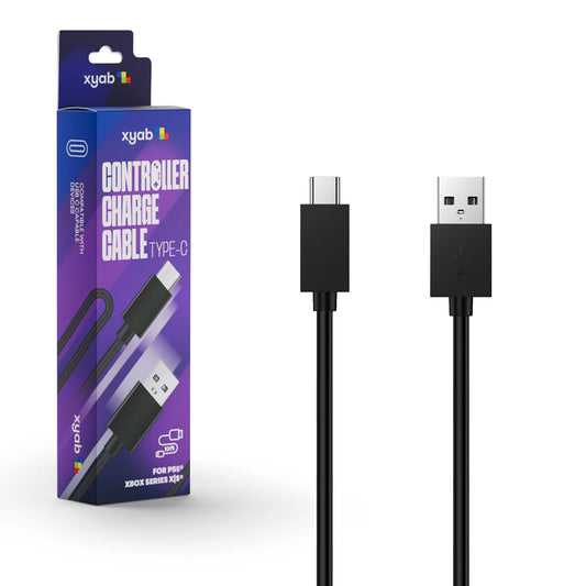 USB-C Controller Charging Cable 10FT for PlayStation 5 PS5 and Xbox Series X S Series X S gaming controller accessory replacement charging cord long length durable fast charging data sync compatible with DualSense and Xbox Wireless Controllers