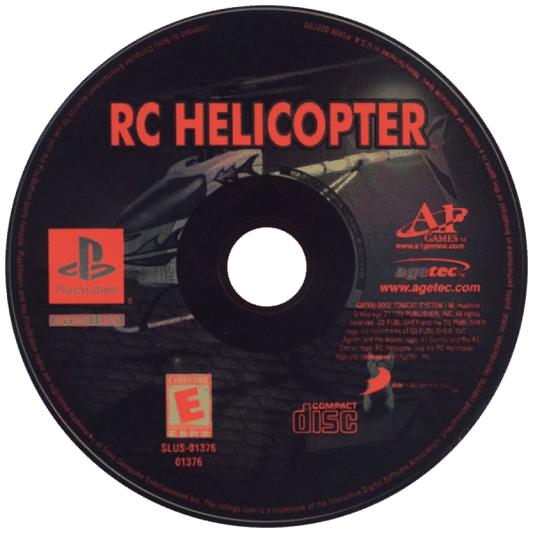 RC Helicopter disc for PlayStation 1 (PS1) simulation video game
