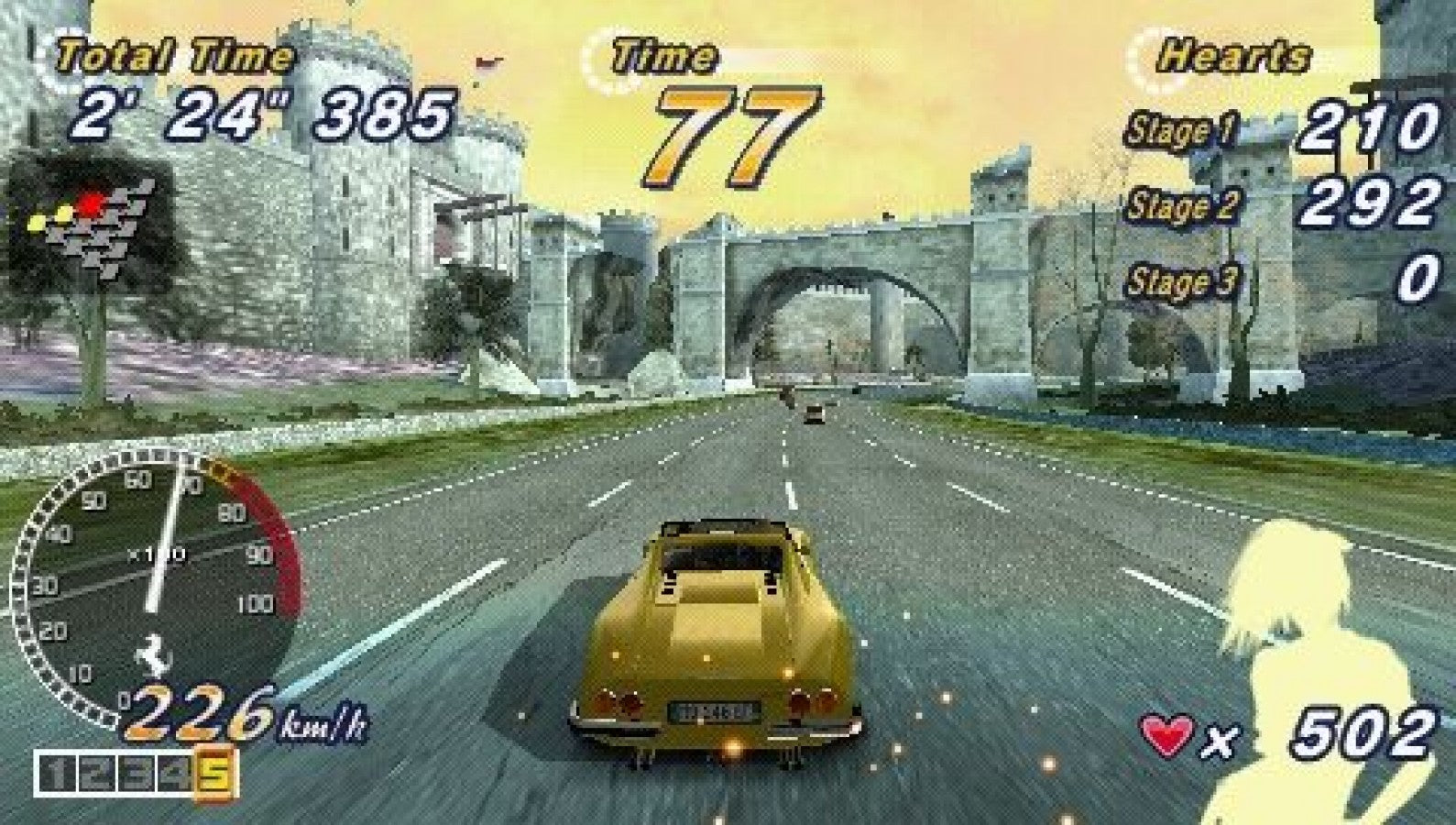 OutRun 2006: Coast 2 Coast gameplay for PlayStation Portable (PSP) racing game