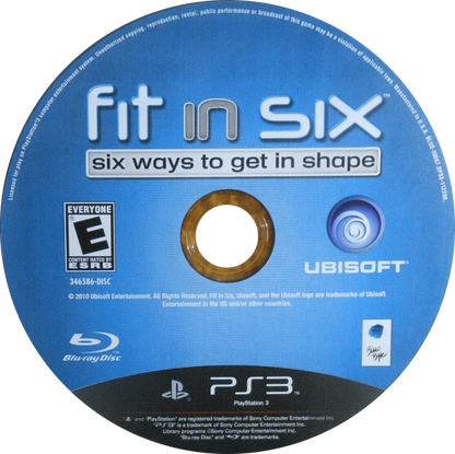 Fit in Six disc art for PlayStation 3 (PS3) video game