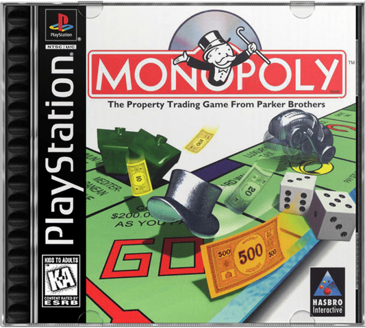 Monopoly cover art for PlayStation 1 (PS1) video game