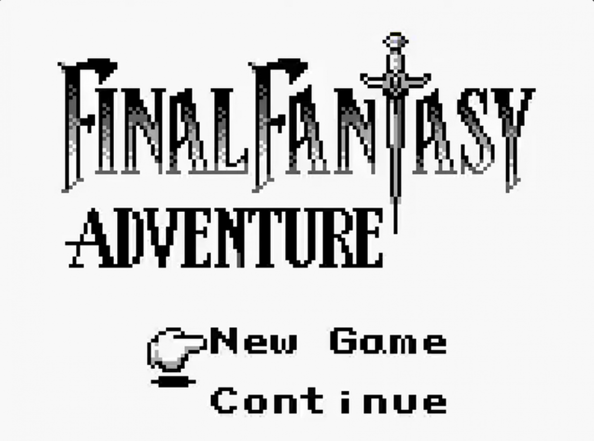 Final Fantasy Adventure Game Boy action RPG top-down adventure prequel to Secret of Mana title screen