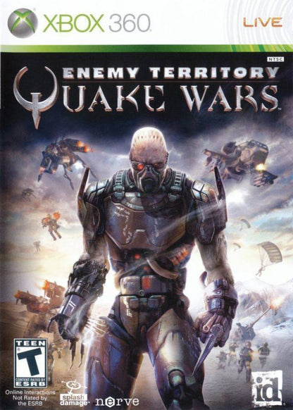 Enemy Territory: Quake Wars cover art for Xbox 360 (X360) sci-fi first-person shooter video game