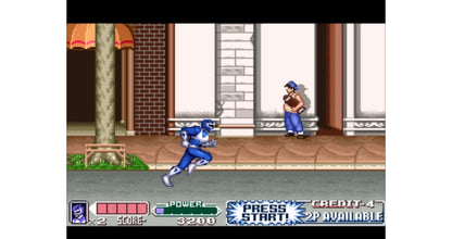 Mighty Morphin Power Rangers The Movie for Super Nintendo side scrolling beat em up featuring the Power Rangers battling enemies from the film with co op gameplay and action combat levels gameplay