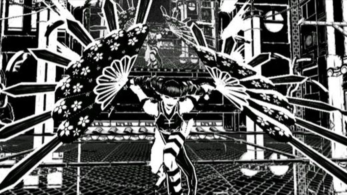 MadWorld – Nintendo Wii (Wii) stylized action beat ’em up video game gameplay